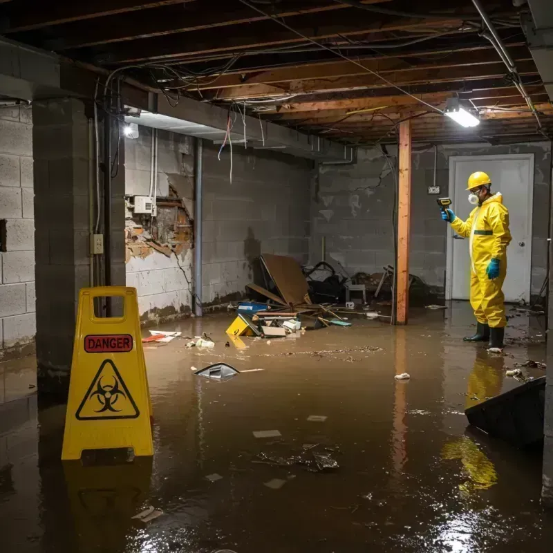 Flooded Basement Electrical Hazard in Casey County, KY Property