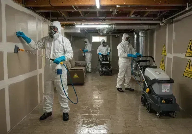 Basement Moisture Removal and Structural Drying process in Casey County, KY